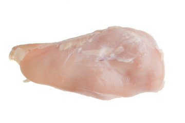 Raw chicken isolated on white background