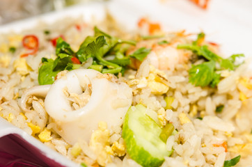 Squid fried rice