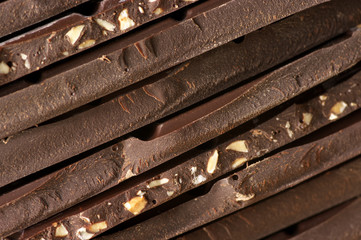 Dark chocolate close-up