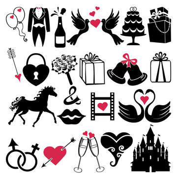 Wedding Design Vector icons for Web and Mobile