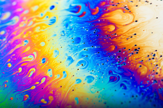 Abstact Colours Of A Soap Bubble Film