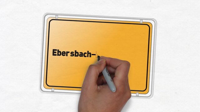 Ebersbach Neugersdorf  Ortseingangsschild Ortseingang Stadt