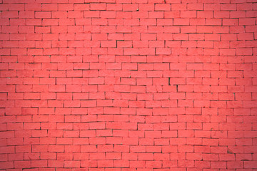 Fototapeta na wymiar Background of red brick wall pattern texture.
