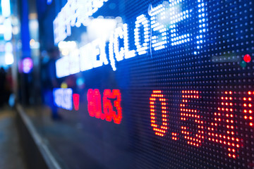 Display of Stock market quotes