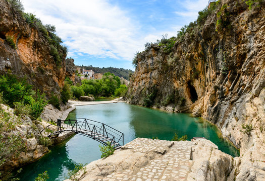 Bolbaite River and Waterfall, Near Ontinyent, Valencia, Spain