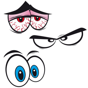 set of cartoon eyes, vector