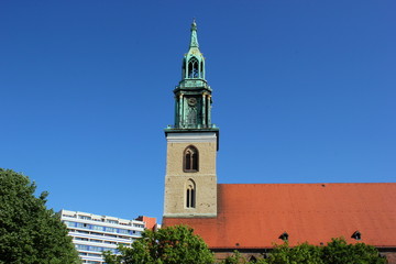 Die evangelische Marienkirche in Berlin Mitte in Deutschland