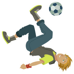 cartoon soccer boy