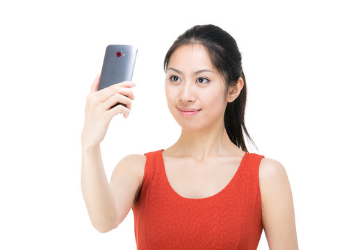 Asian woman selfie