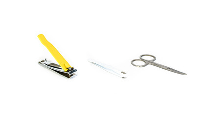 Hair clip and Scissors isolated