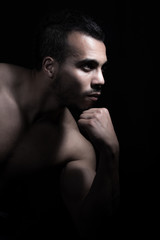 Fototapeta premium Portrait of muscular man