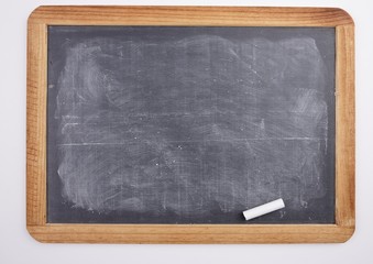 Chalkboard with piece of chalk
