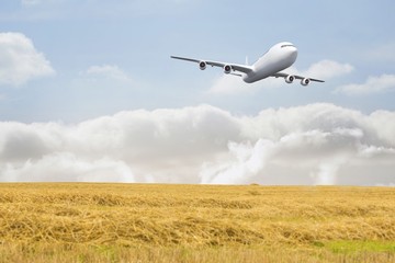 Composite image of graphic airplane