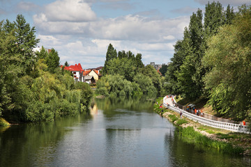 Obraz premium River Crisul Repede in Oradea. Romania