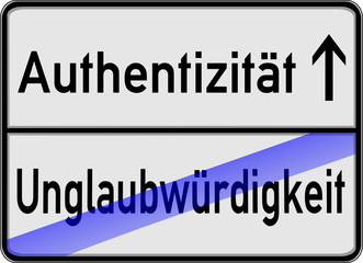 Authentizität- Unglaubwürdigkeit