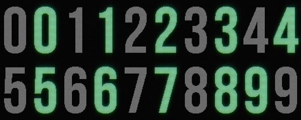 Dotted glowing Digits