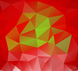 Triangle background. Red polygons.