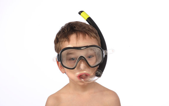 Child Wearing Scuba Mask