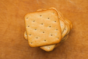 heap from square cracker cookies