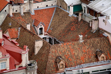 Vilnius old town roofs