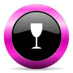 alcohol  pink glossy icon