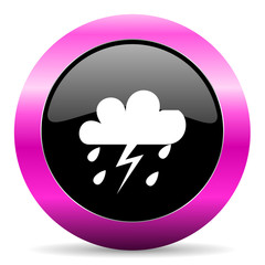 storm pink glossy icon