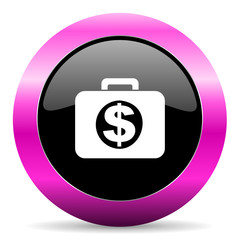 Obraz premium financial pink glossy icon