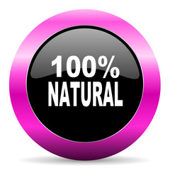 natural pink glossy icon