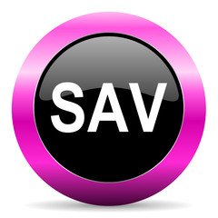 sav pink glossy icon