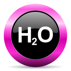 water pink glossy icon