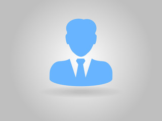 Flat icon of businessman