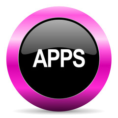 apps pink glossy icon