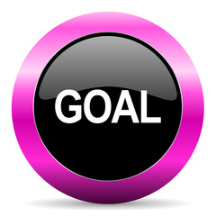 goal pink glossy icon