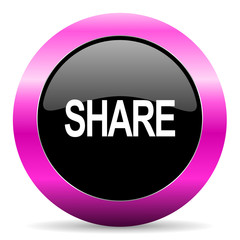 share pink glossy icon