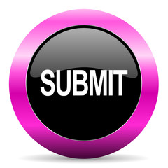 submit pink glossy icon
