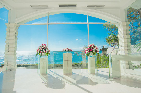 bali glass church wedding