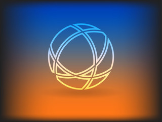 Obraz premium Flat icon of globe