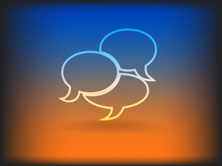 Flat  icon of a communication