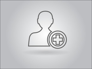 Flat icon of add friend