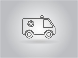 Flat  icon of ambulance