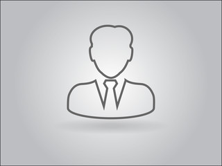 Flat icon of businessman