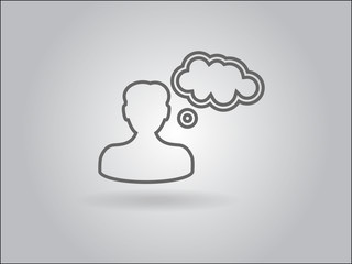 Flat icon of businessman