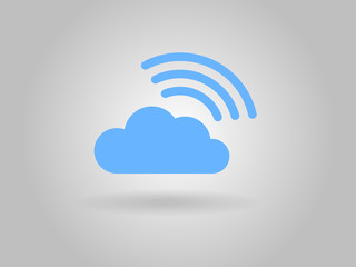 Fototapeta premium Flat icon of cloud