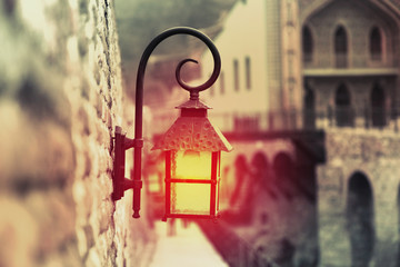 city wall light
