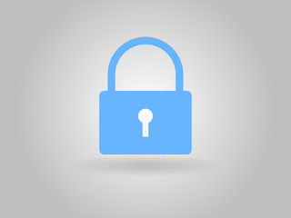 Flat icon of lock