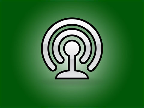 Flat icon of wifi