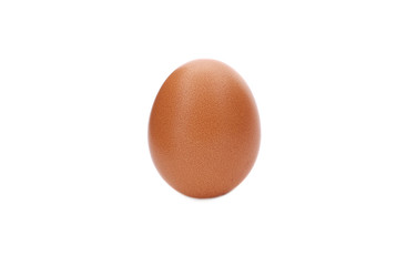 Close up of brown egg.