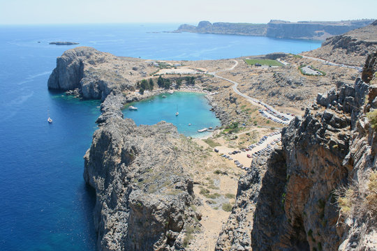 Lindos Acropolis Rhodes Island Dodecanese Greece 15