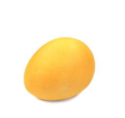 Yellow easter egg close up.