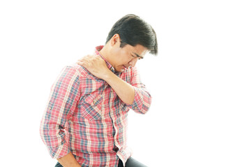 肩痛を訴える男性